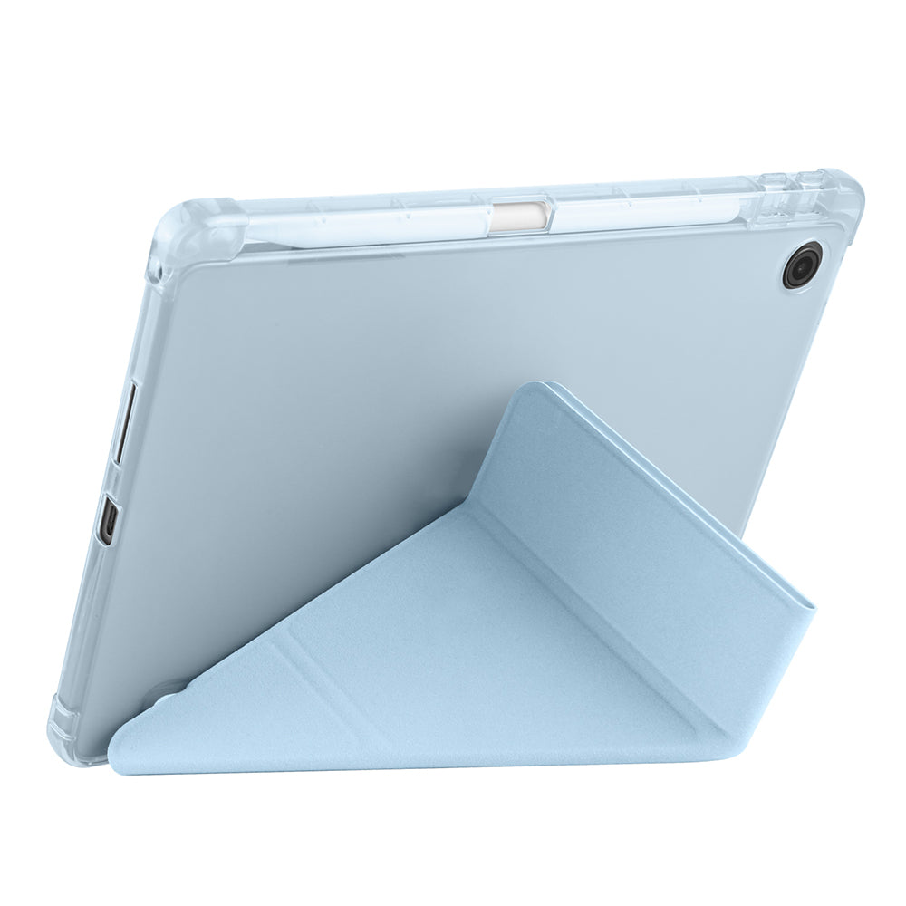 Lenovo Tab TB-311FU Kılıf Zore Tri Folding Kalem Bölmeli Standlı Kılıf Rose Gold