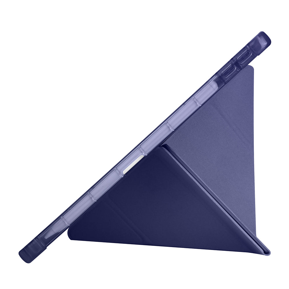 Lenovo Tab TB-311FU Kılıf Zore Tri Folding Kalem Bölmeli Standlı Kılıf Lacivert