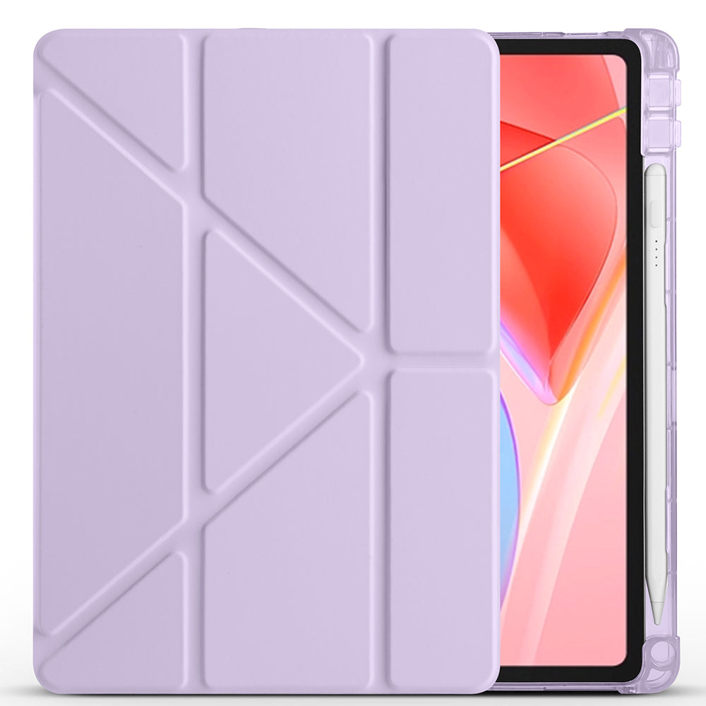 Lenovo Tab TB-311FU Kılıf Zore Tri Folding Kalem Bölmeli Standlı Kılıf Lacivert