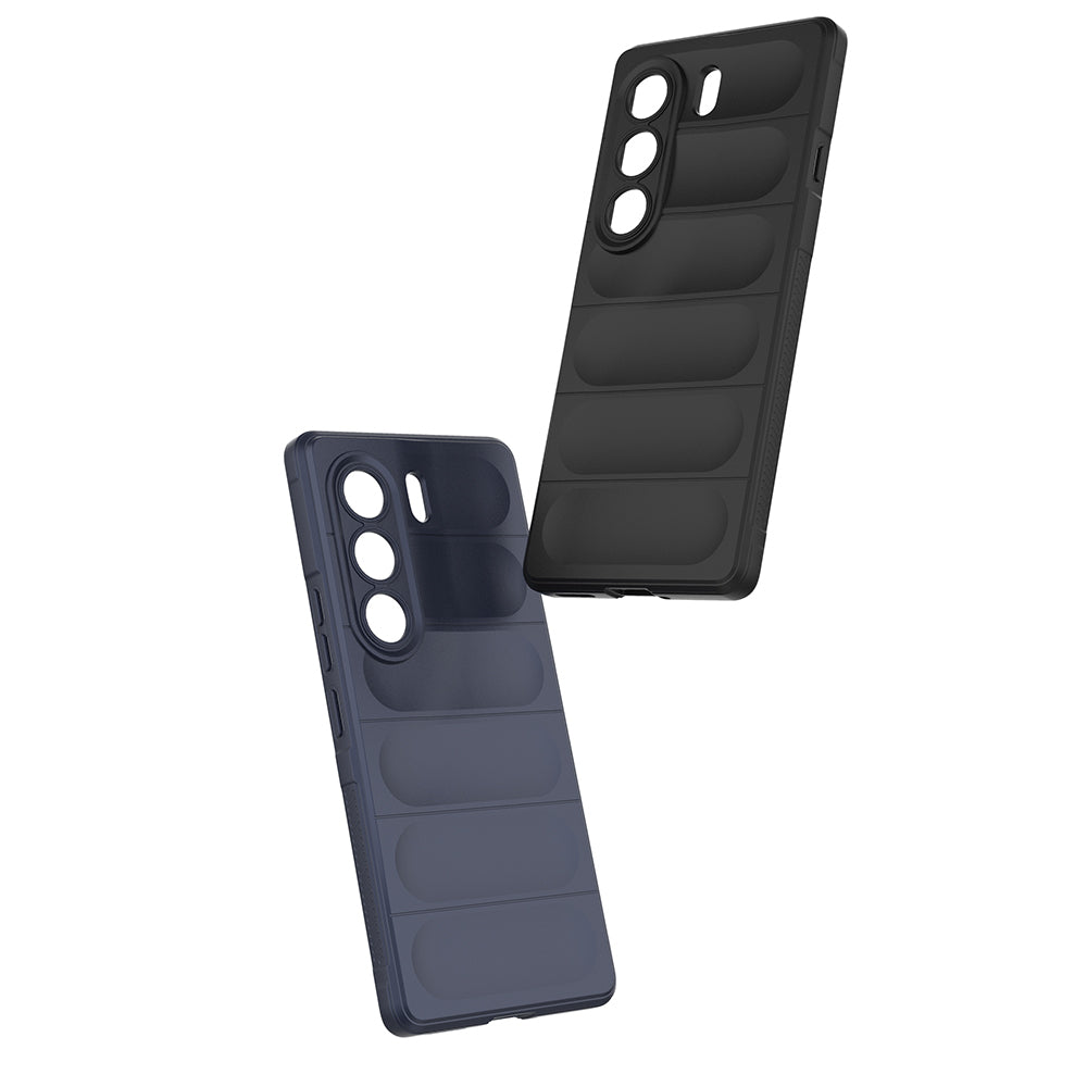 Tecno Camon 40 Pro Kılıf Esnek TPU Oyuklu Arka Yüzey Tasarımlı Zore Etnik Silikon Kapak Siyah