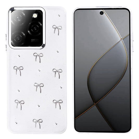 Tecno Spark 20 Pro 5G Kılıf Airbag Tasarımlı Simli Şeffaf Zore Kutup Kapak Fiyonk