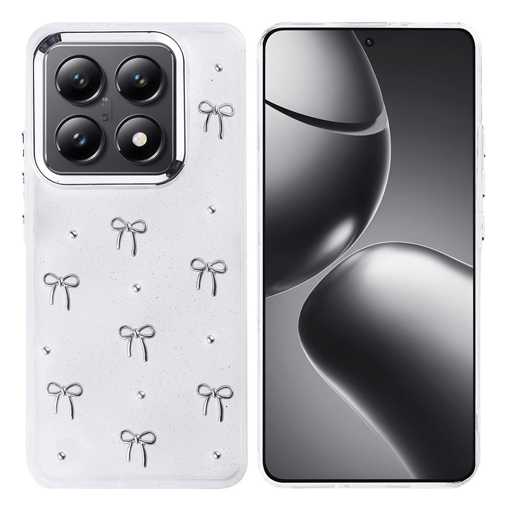 Xiaomi 14T Pro Kılıf Airbag Tasarımlı Simli Şeffaf Zore Kutup Kapak Fiyonk