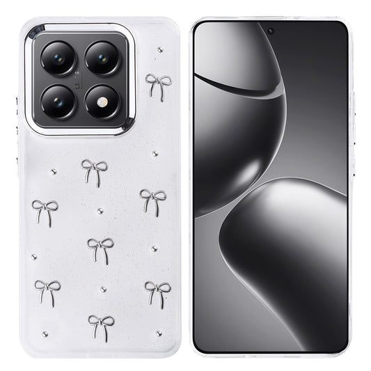 Xiaomi 14T Pro Kılıf Airbag Tasarımlı Simli Şeffaf Zore Kutup Kapak Fiyonk