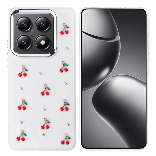 Xiaomi 14T Pro Kılıf Airbag Tasarımlı Simli Şeffaf Zore Kutup Kapak Kiraz