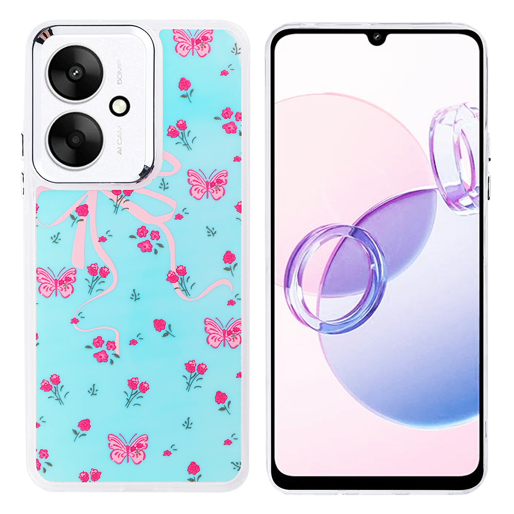 Xiaomi Poco C65 Kılıf Airbag Tasarımlı Zore Hadra Kapak Kelebek