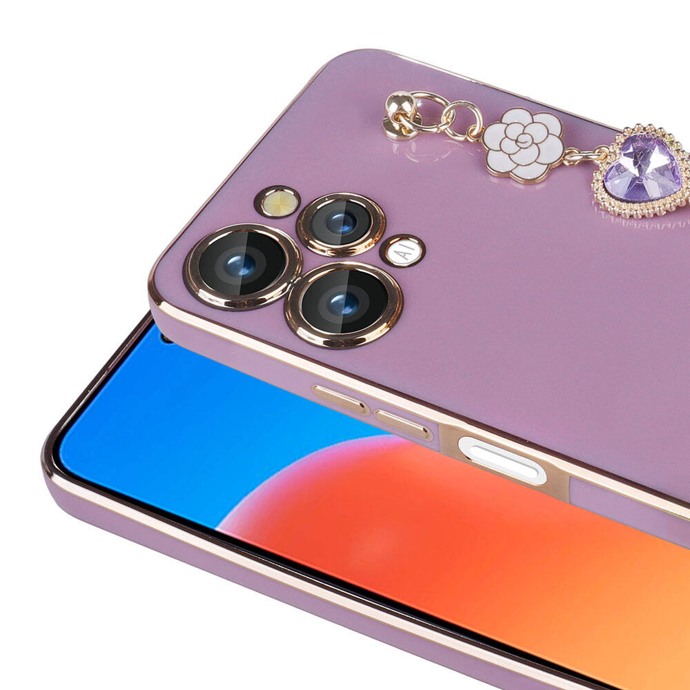 Xiaomi Redmi 12 4G Kılıf El Tutamaçlı Kamera Korumalı Zore Taka Silikon Kapak Beyaz