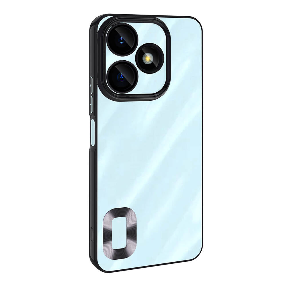 Xiaomi Redmi 13 4G Kılıf Kamera Korumalı Logo Gösteren Zore Omega Kapak Sierra Mavi