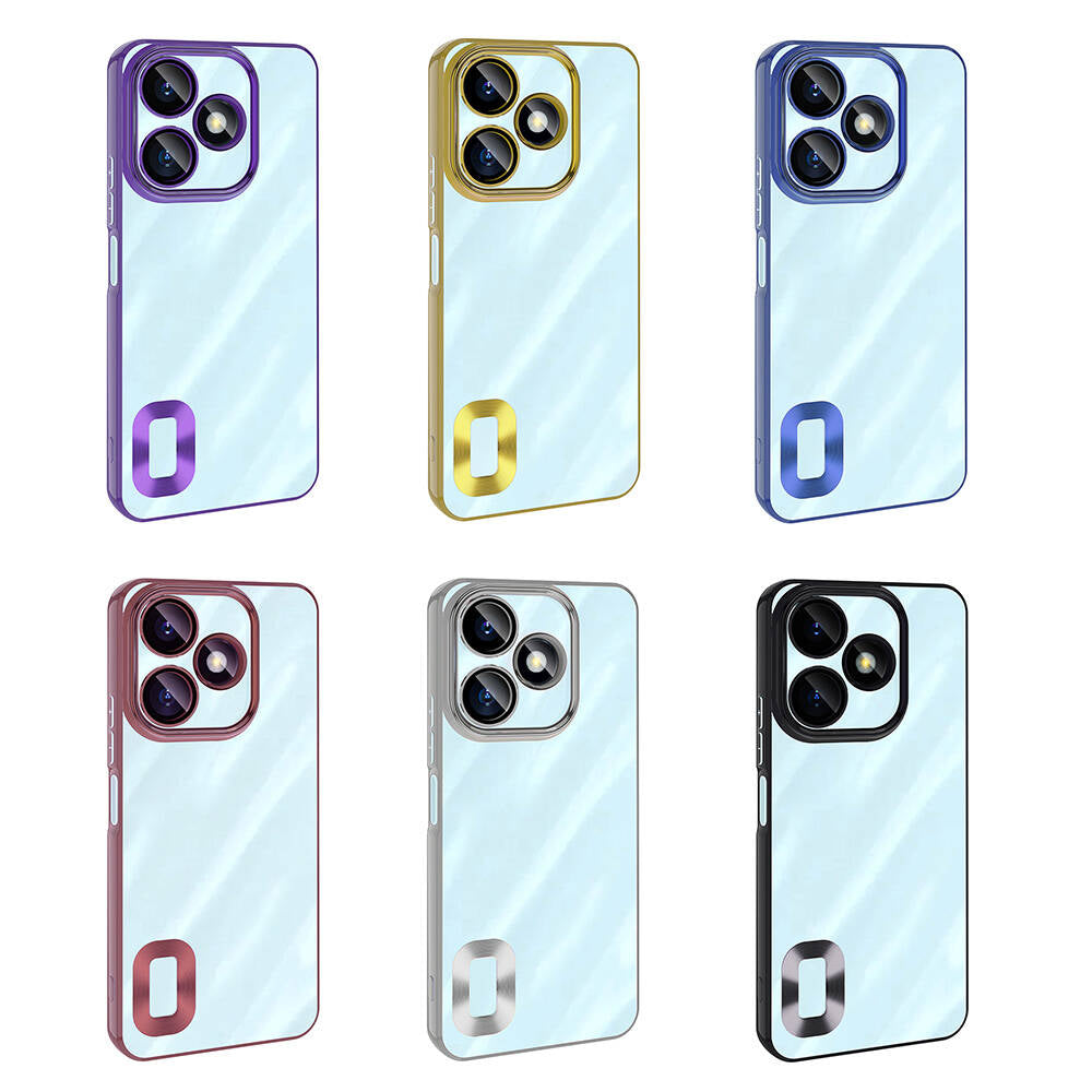 Xiaomi Redmi 13 4G Kılıf Kamera Korumalı Logo Gösteren Zore Omega Kapak Sierra Mavi