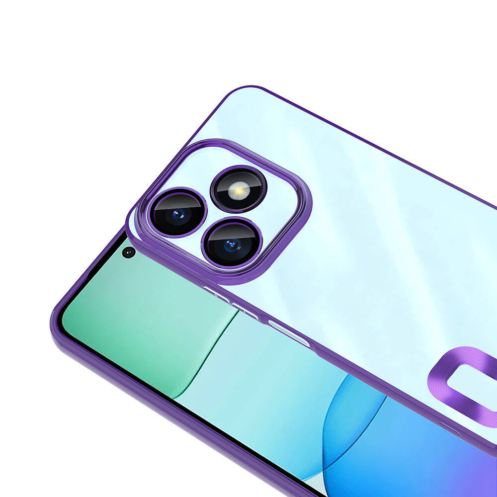 Xiaomi Redmi 13 4G Kılıf Kamera Korumalı Logo Gösteren Zore Omega Kapak Sierra Mavi