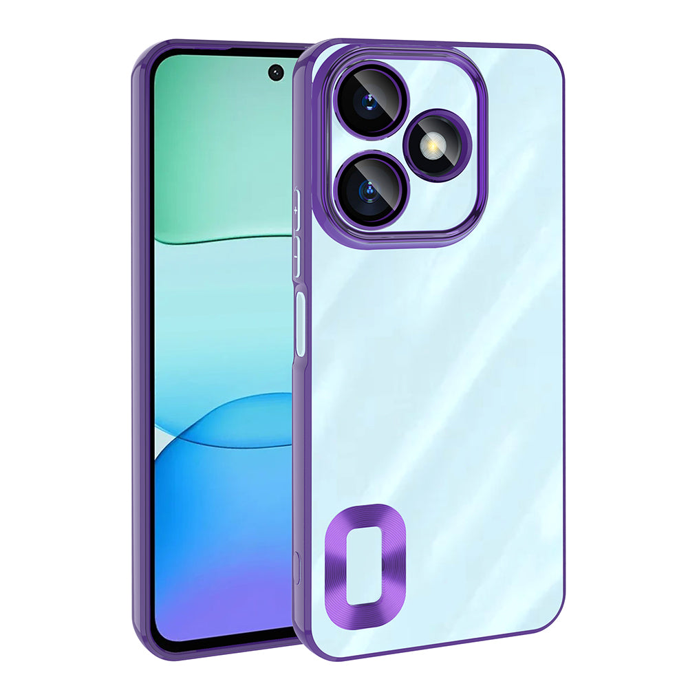 Xiaomi Redmi 13 4G Kılıf Kamera Korumalı Logo Gösteren Zore Omega Kapak Lila