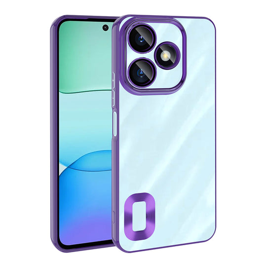 Xiaomi Redmi 13 4G Kılıf Kamera Korumalı Logo Gösteren Zore Omega Kapak Lila