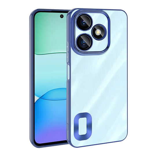 Xiaomi Redmi 13 4G Kılıf Kamera Korumalı Logo Gösteren Zore Omega Kapak Sierra Mavi