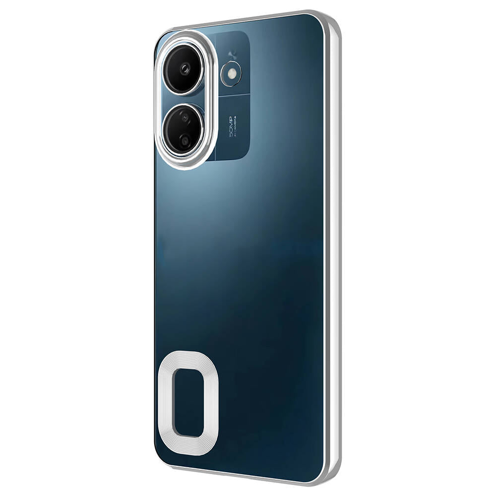 Xiaomi Redmi 13C Kılıf Kamera Korumalı Logo Gösteren Zore Omega Kapak Siyah