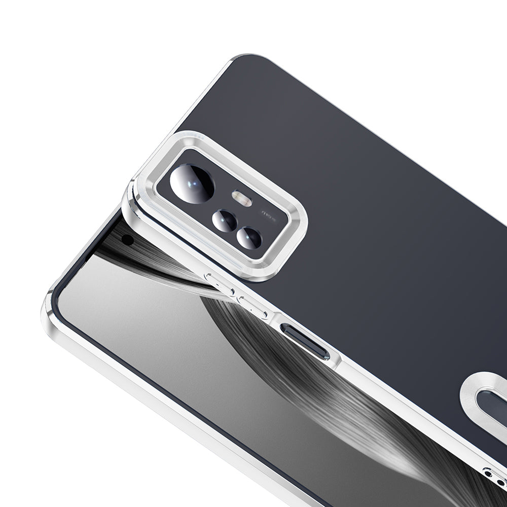 Xiaomi Redmi Note 12S Kılıf Kamera Korumalı Logo Gösteren Zore Omega Kapak Sierra Mavi