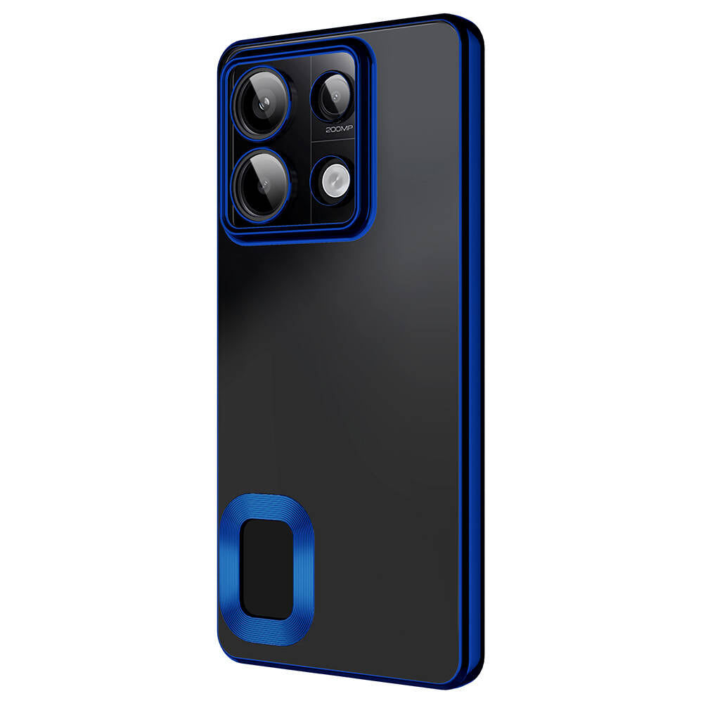 Xiaomi Redmi Note 13 Pro 5G Kılıf Kamera Korumalı Logo Gösteren Zore Omega Kapak Siyah