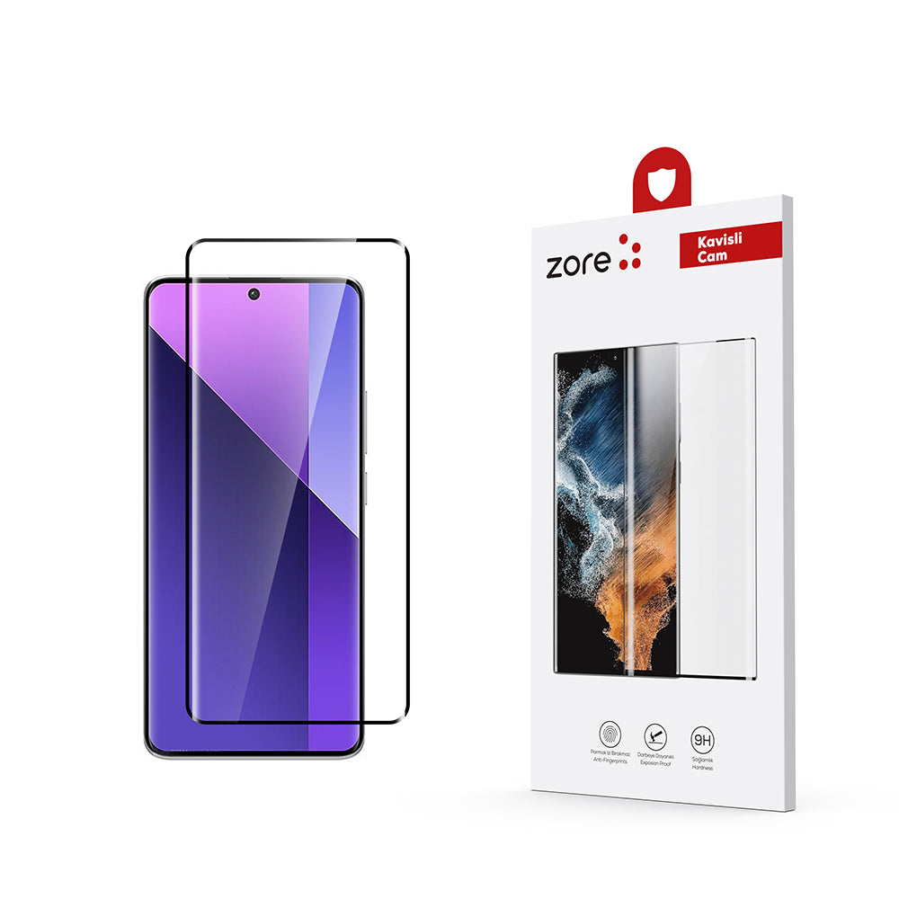 Xiaomi Redmi Note 13 Pro Plus 5G Zore Full Yapışkanlı Cam Ekran Koruyucu Şeffaf