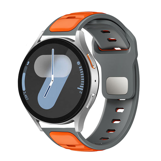 Xiaomi Redmi Watch 5 Active Zore KRD-135 22mm Silikon Kordon Strap Kayış Gri-Turuncu