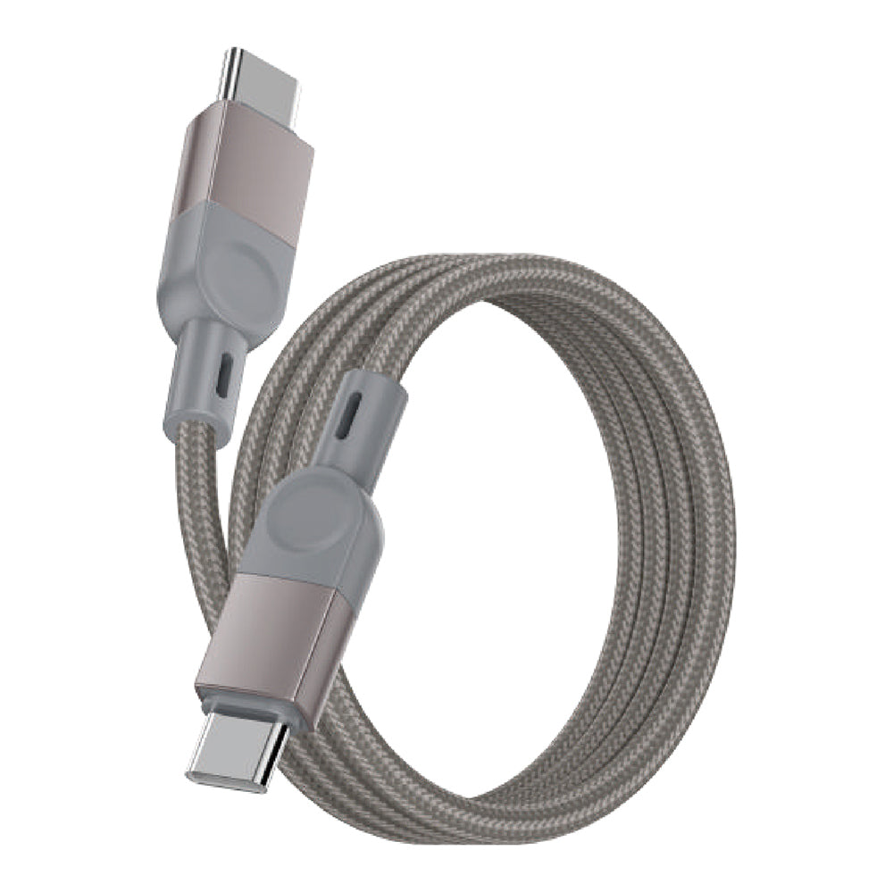 Zore ZR-44 Type-C to Type-C PD 100W Örgü Tasarımlı Hızlı Şarj Özellikli Data ve Şarj Kablosu 1M Gri